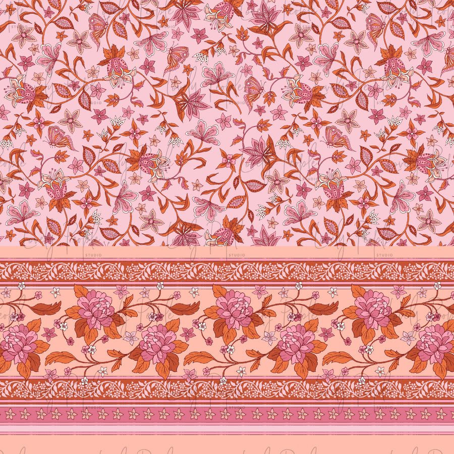 Butterfly Floral Border