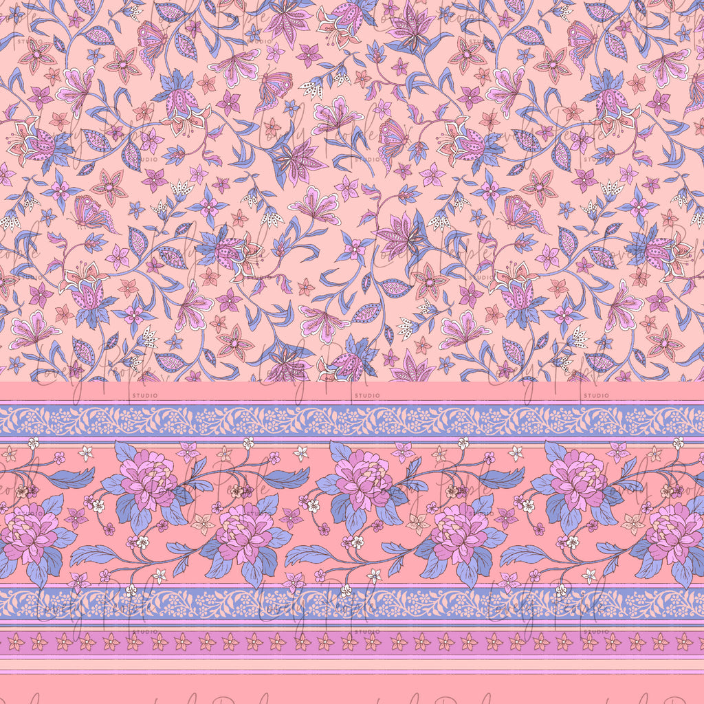 Butterfly Floral Border