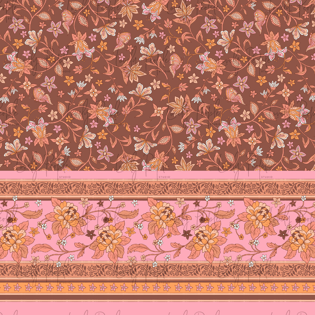 Butterfly Floral Border