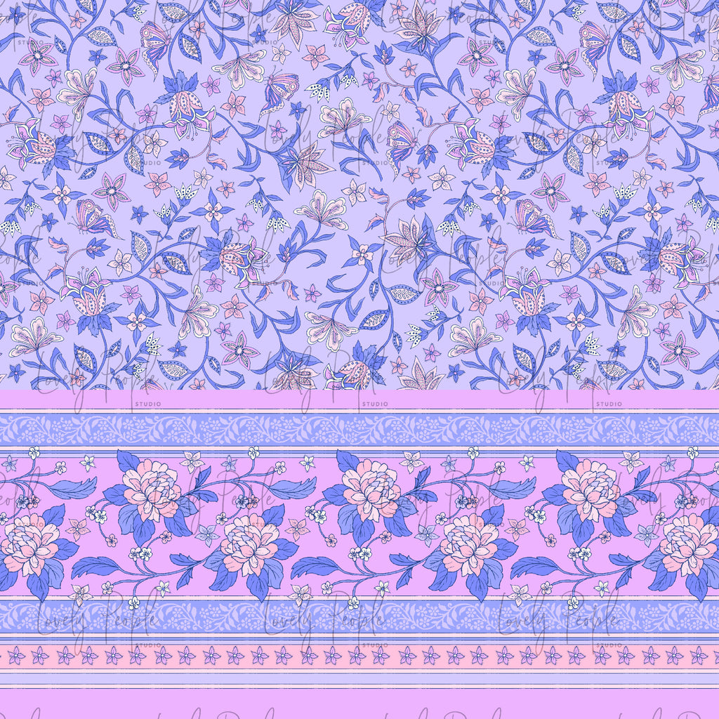 Butterfly Floral Border
