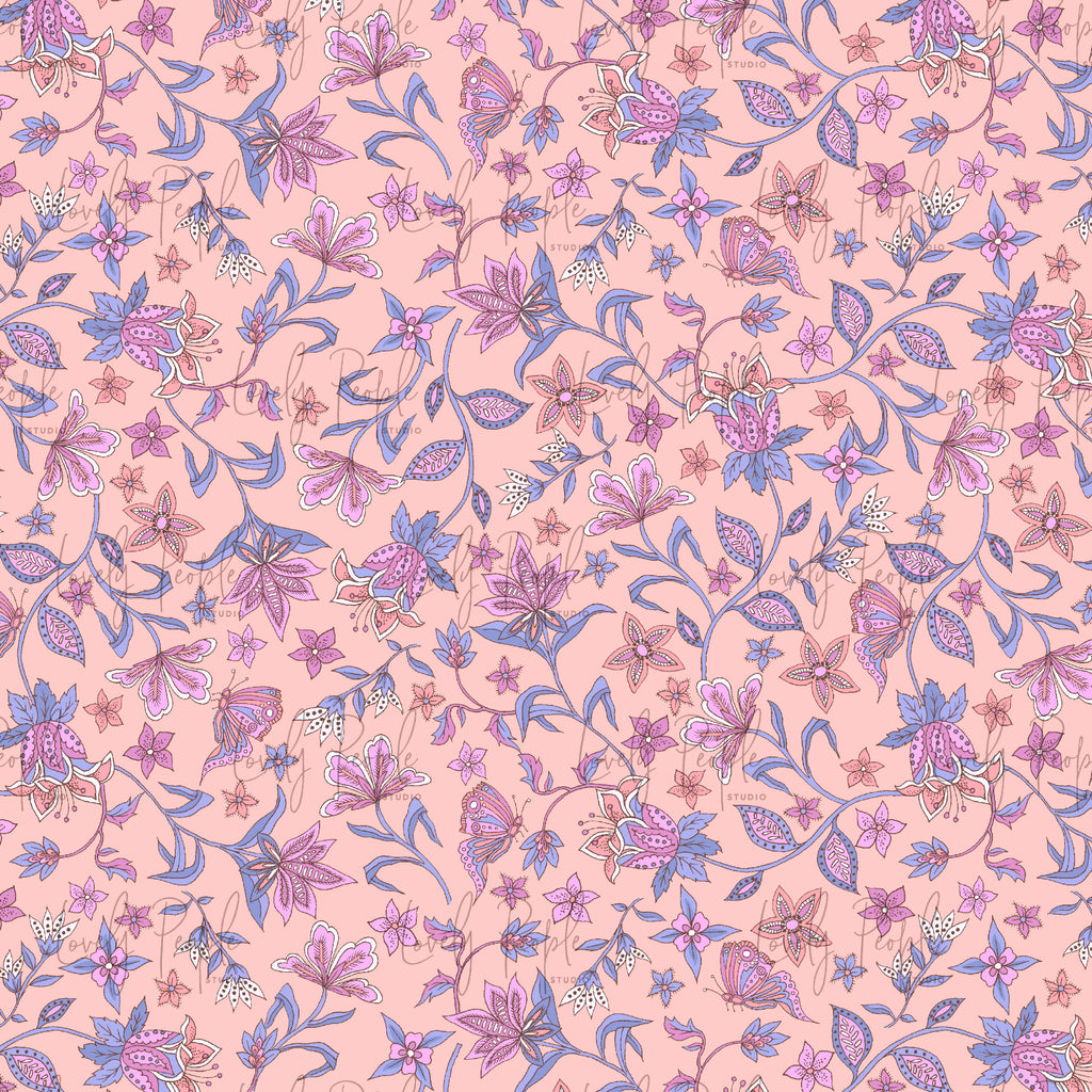 Butterfly Floral- No Border