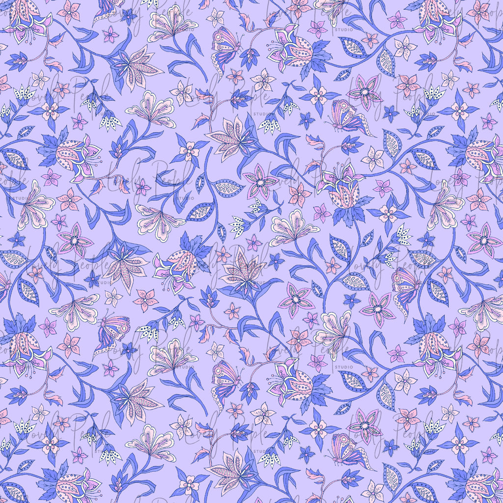 Butterfly Floral- No Border