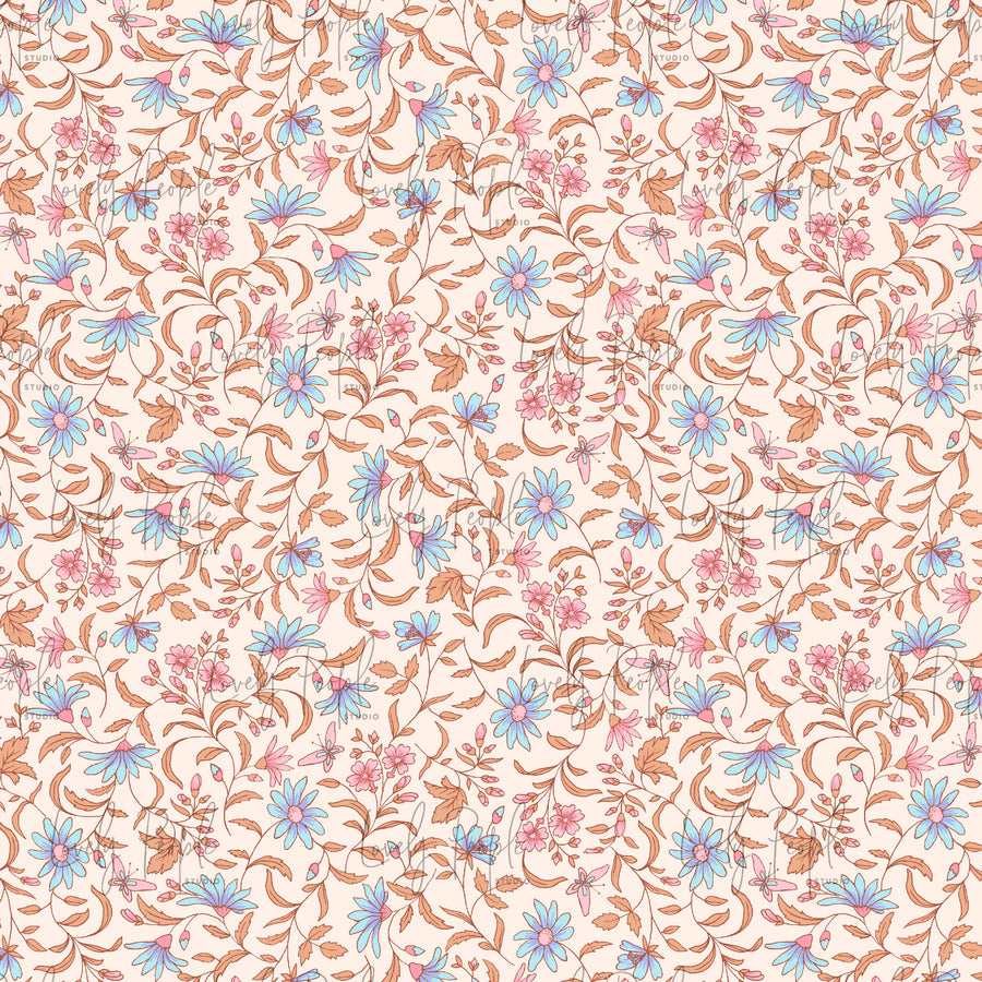 Boho Floral- No Border