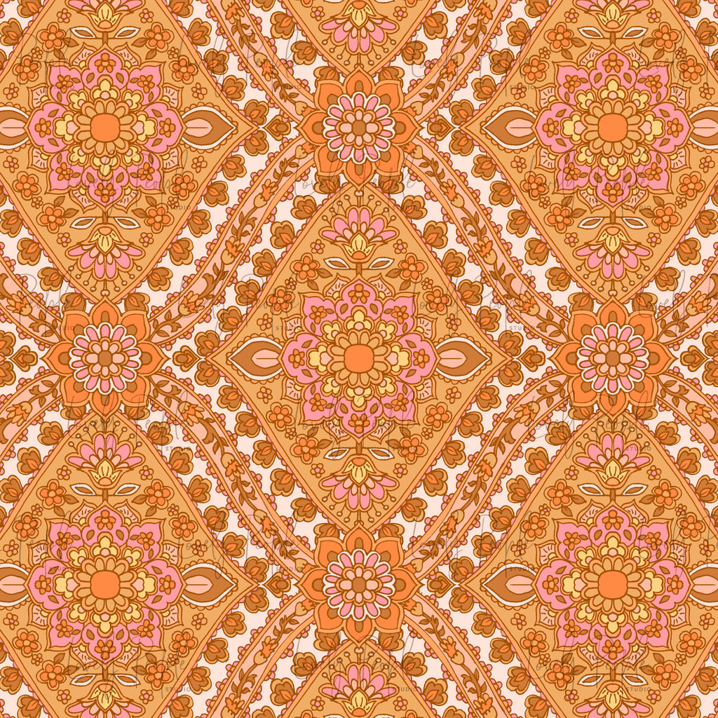 Retro 70's Folk Tile