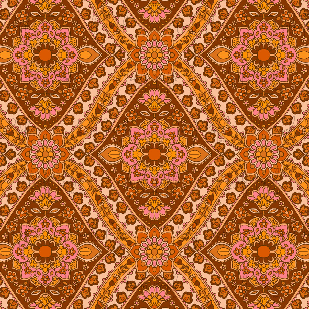 Retro 70's Folk Tile