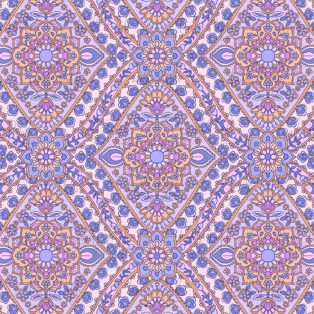 Retro 70's Folk Tile