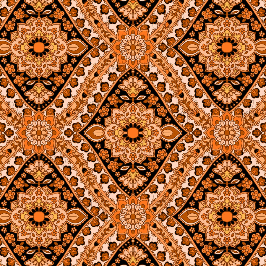 Retro 70's Folk Tile