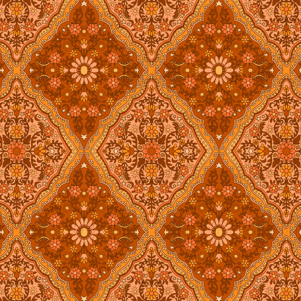 Star Moon Floral Tile
