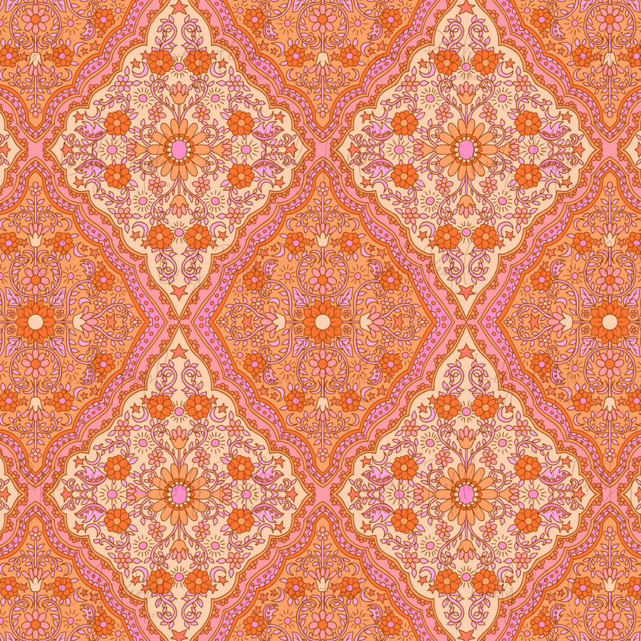 Star Moon Floral Tile