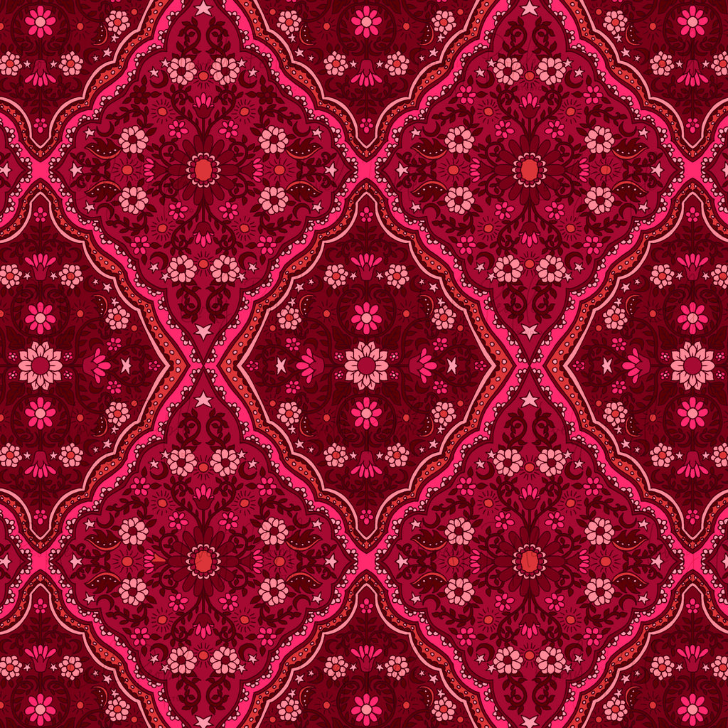 Star Moon Floral Tile