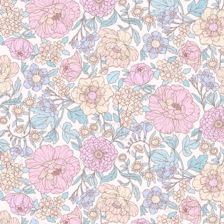 Peony Fuchsia Floral