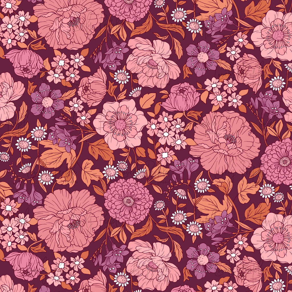 Peony Fuchsia Floral