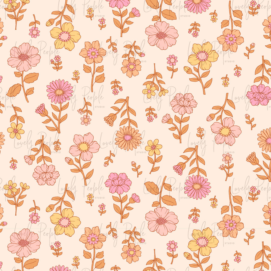 Retro Spaced Floral
