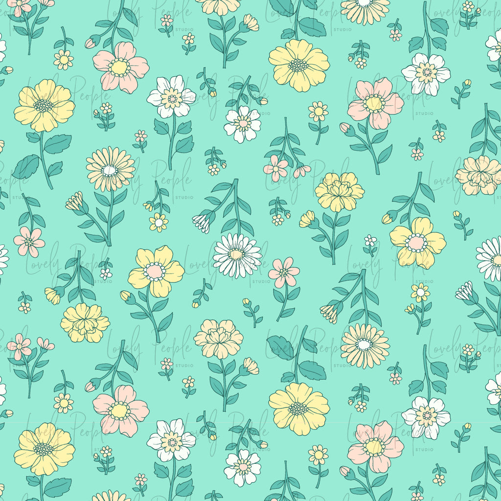 Retro Spaced Floral