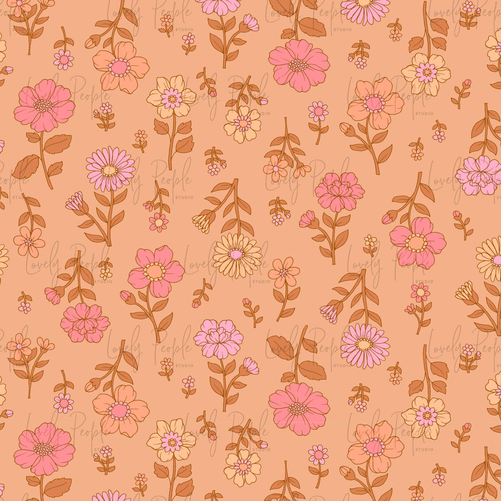 Retro Spaced Floral