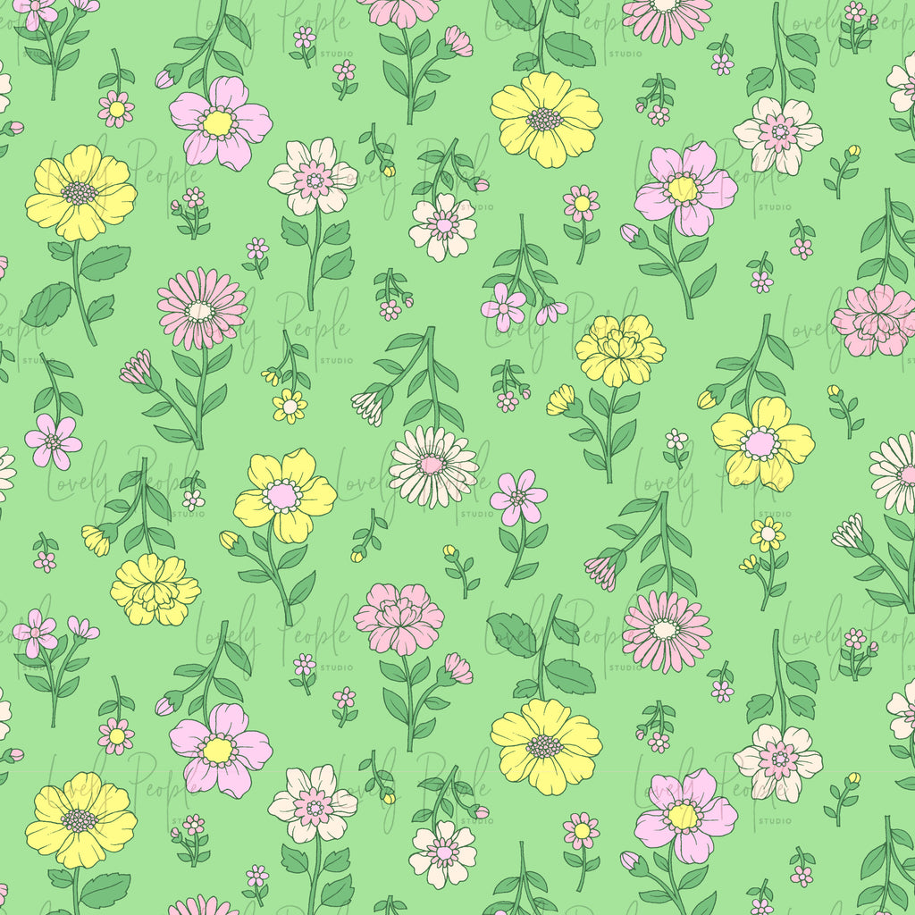 Retro Spaced Floral