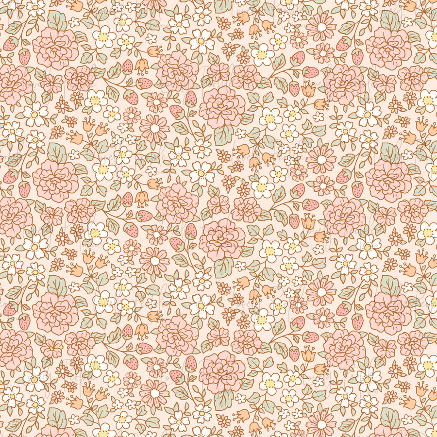 Ditsy Strawberry Floral