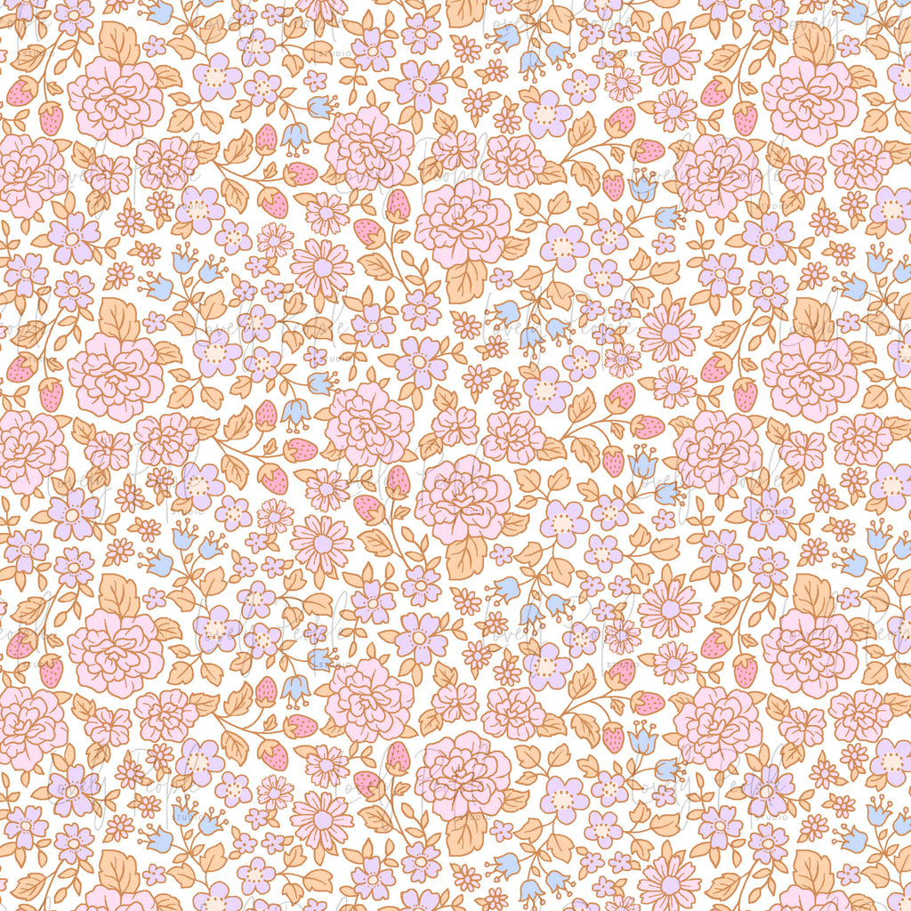 Ditsy Strawberry Floral