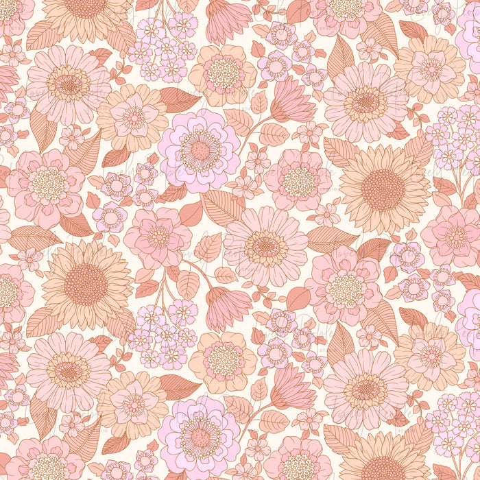 Sunflower Retro Floral