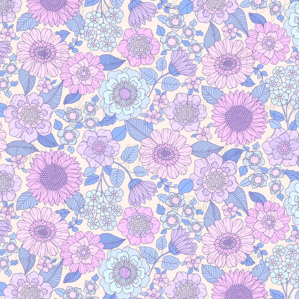 Sunflower Retro Floral