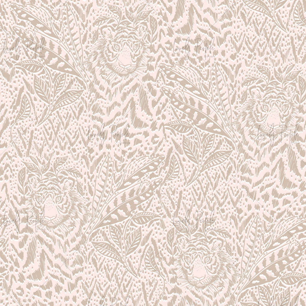 Tiger abstract surface pattern license for fashion LPS146 pink