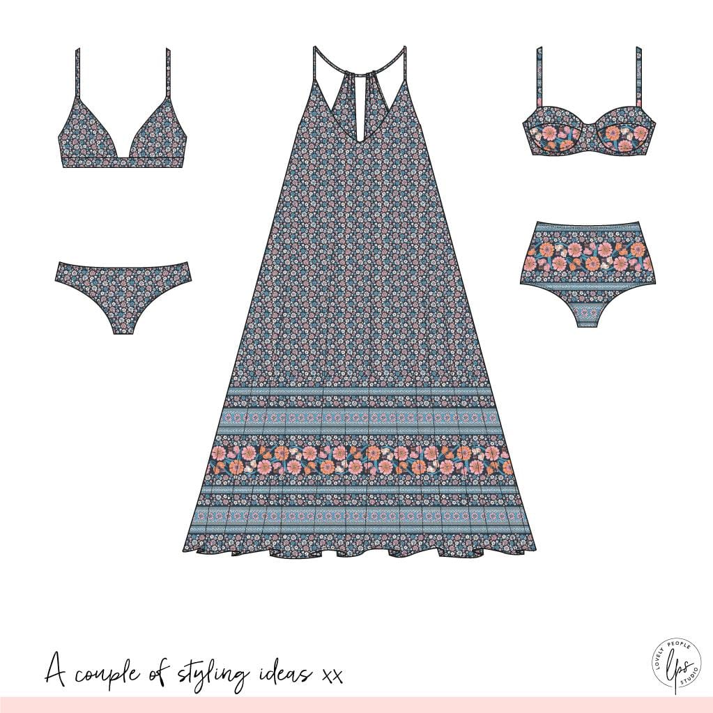LPS152 bikini designer freelance fashion sketches for clothing labels
