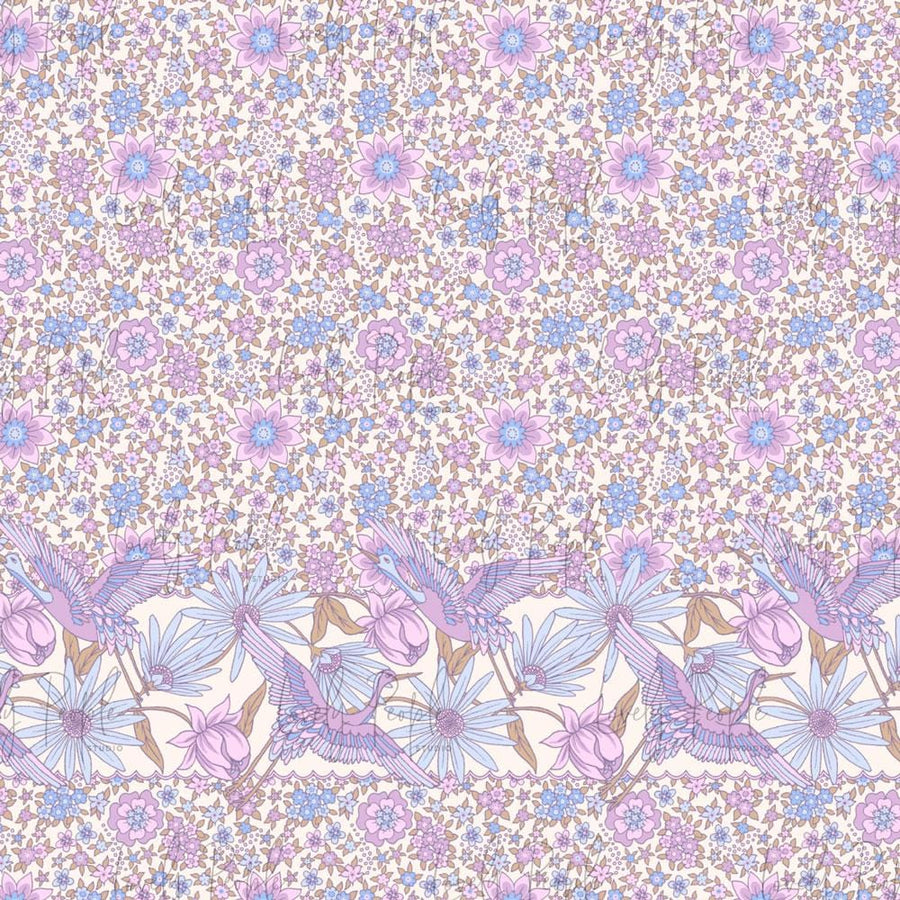 Crane Floral Border