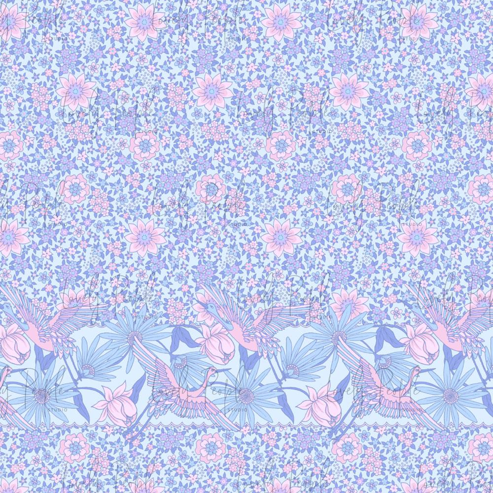 Crane Floral Border