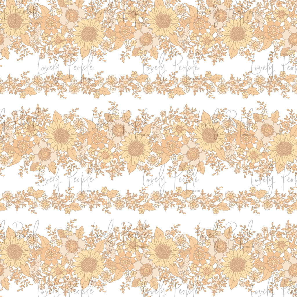 Vintage Sunflower Stripe