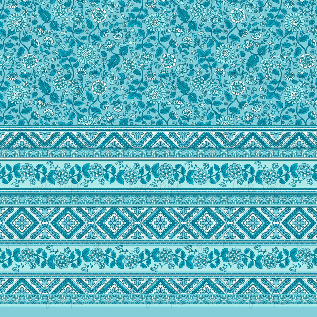Retro Folk Floral Border