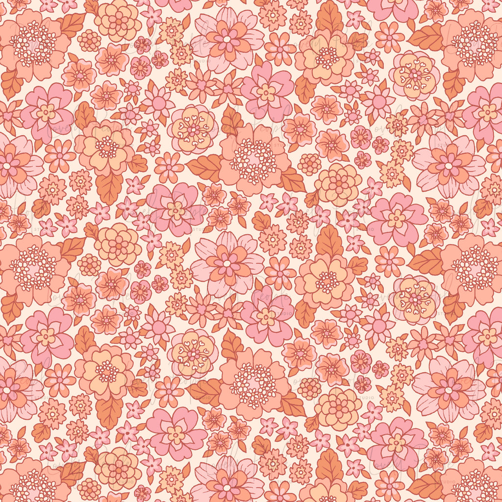 Floral Retro- No Border