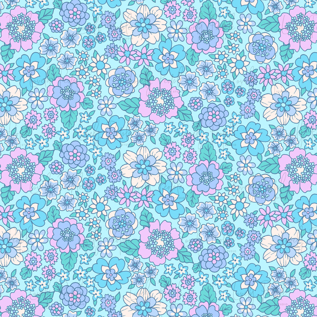 Floral Retro- No Border