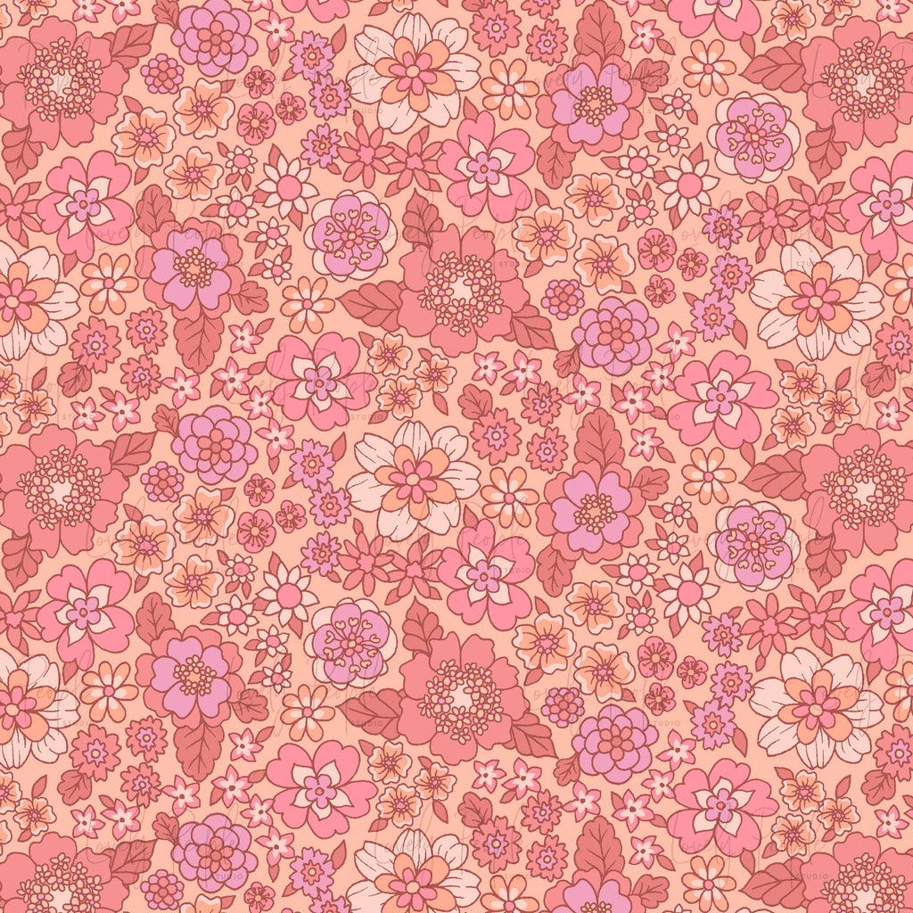 Floral Retro- No Border