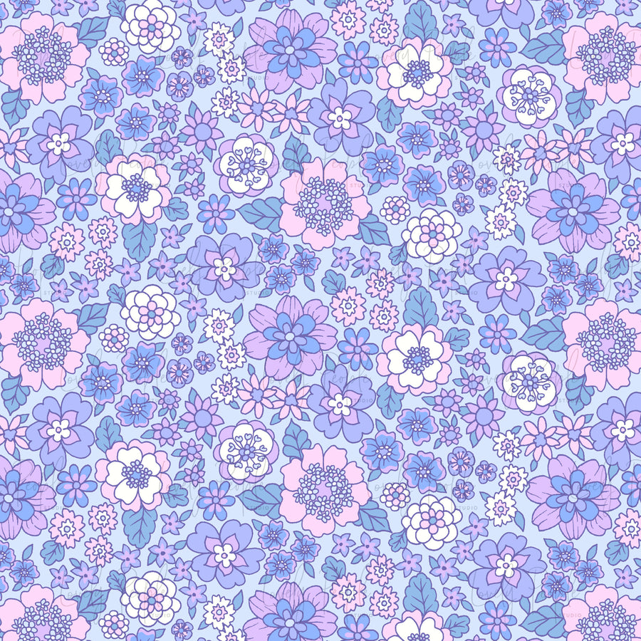 Floral Retro- No Border