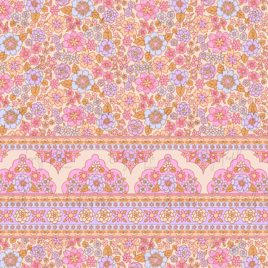 Floral Retro Border