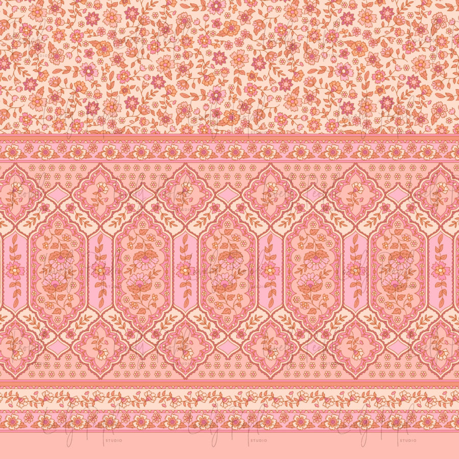 Flower Tile Border