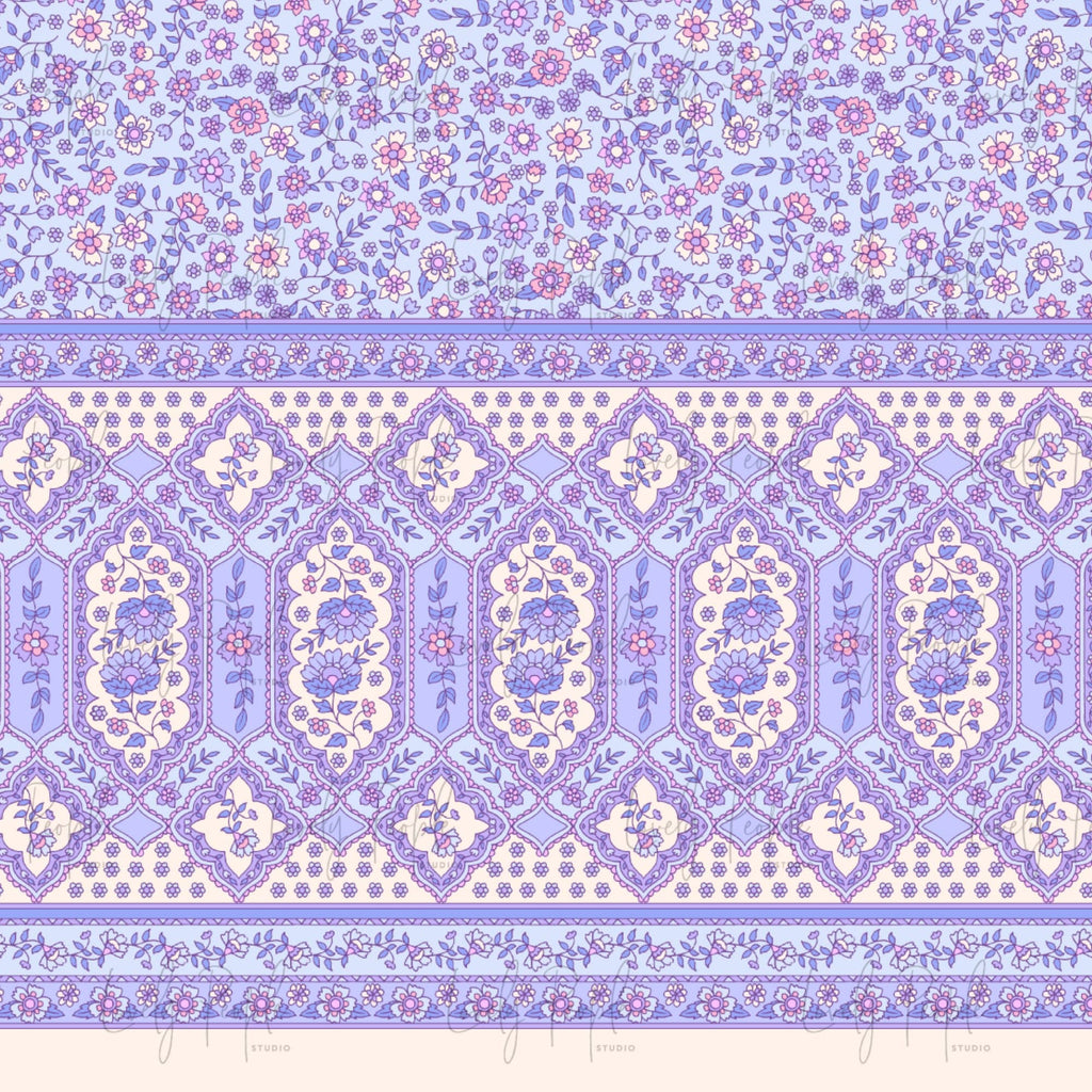 Flower Tile Border