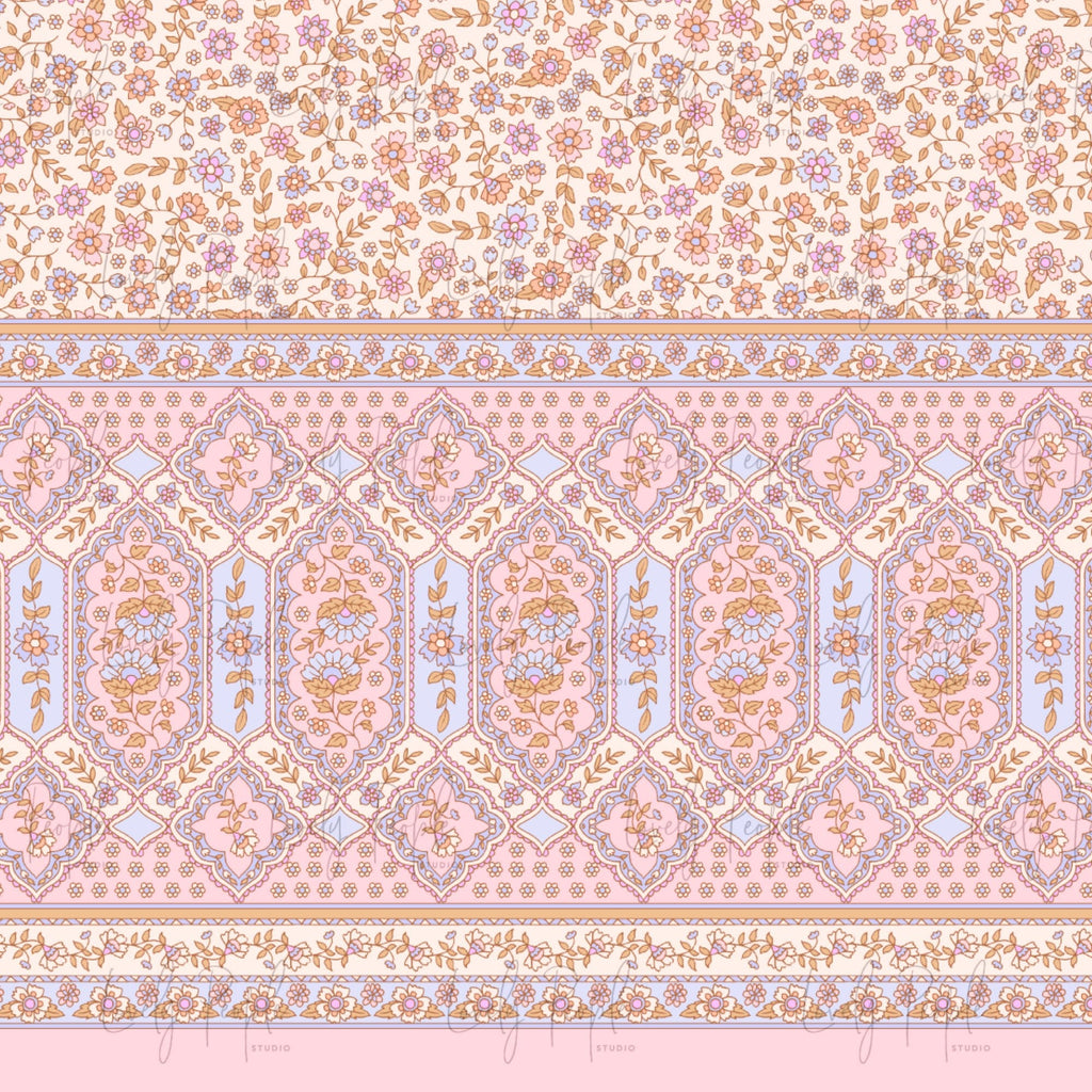 Flower Tile Border