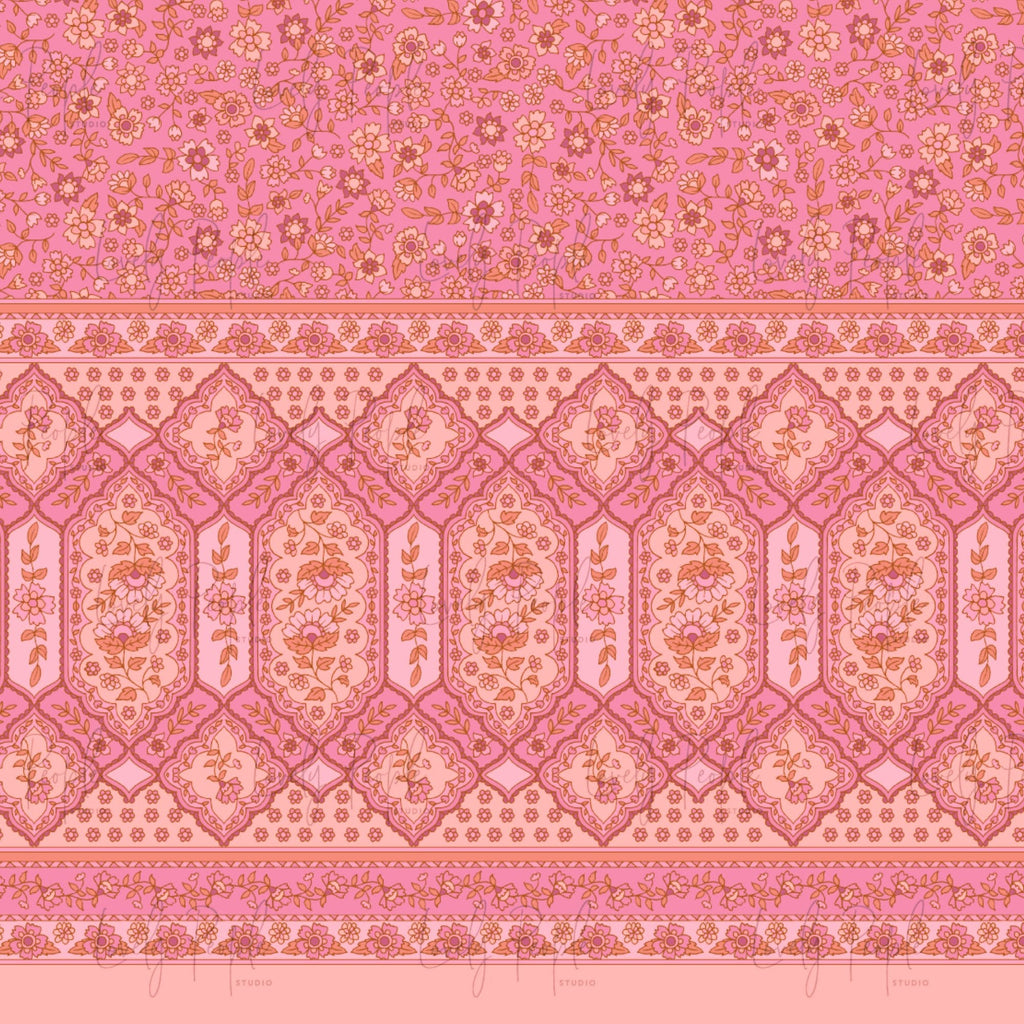 Flower Tile Border