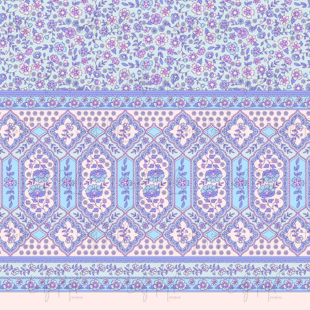 Flower Tile Border
