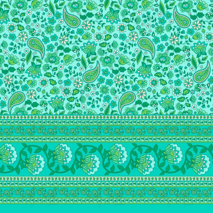 Paisley Floral Border