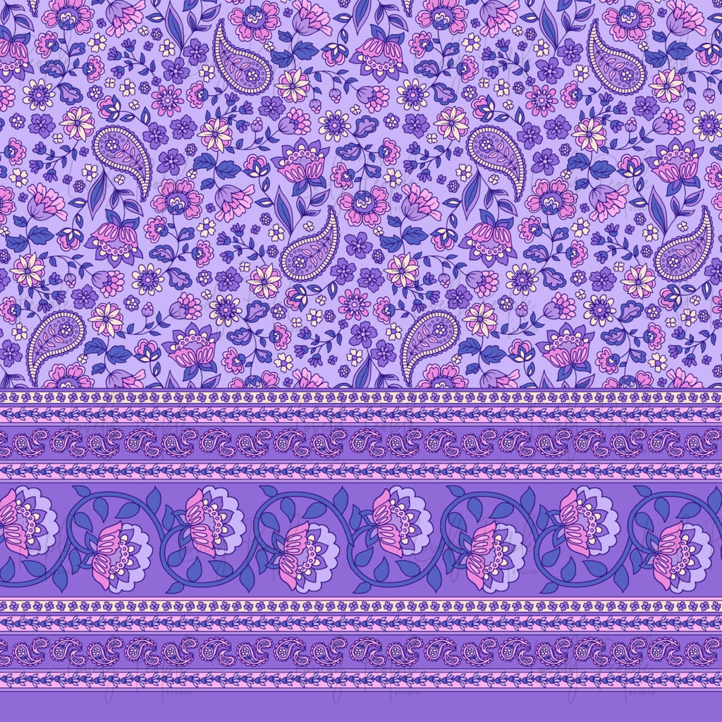 Paisley Floral Border