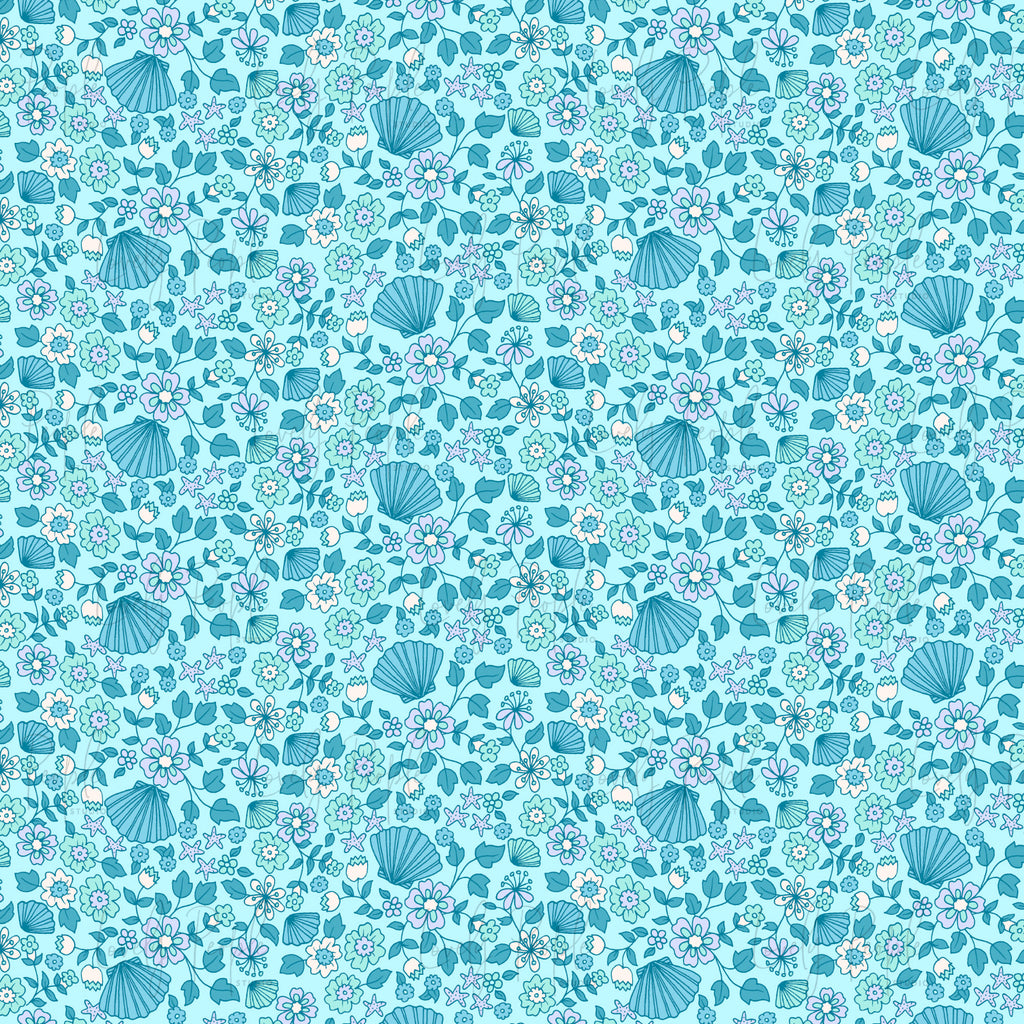 Shell Border Floral- No Border