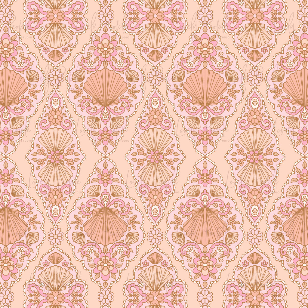 Shell Border Floral- Border Tile Only
