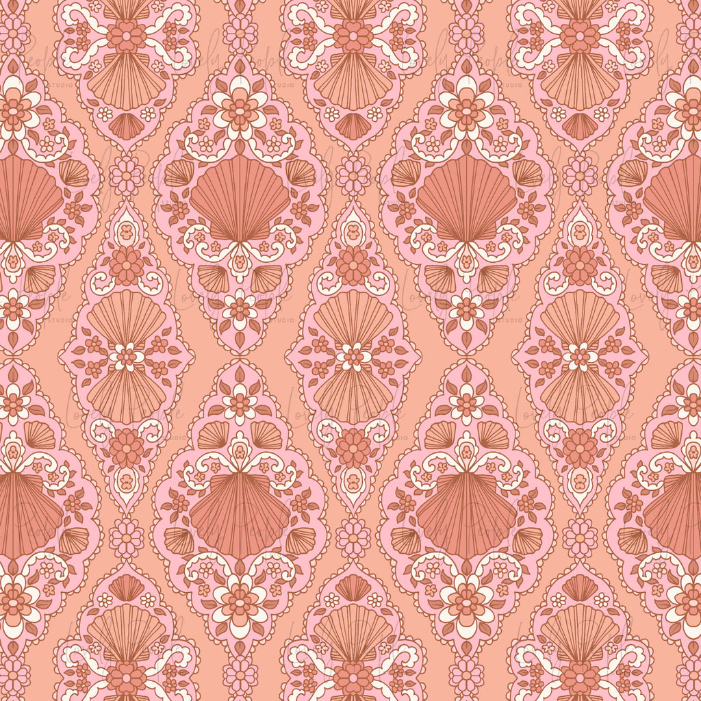 Shell Border Floral- Border Tile Only