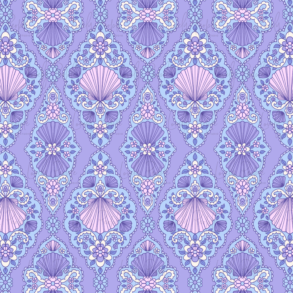 Shell Border Floral- Border Tile Only