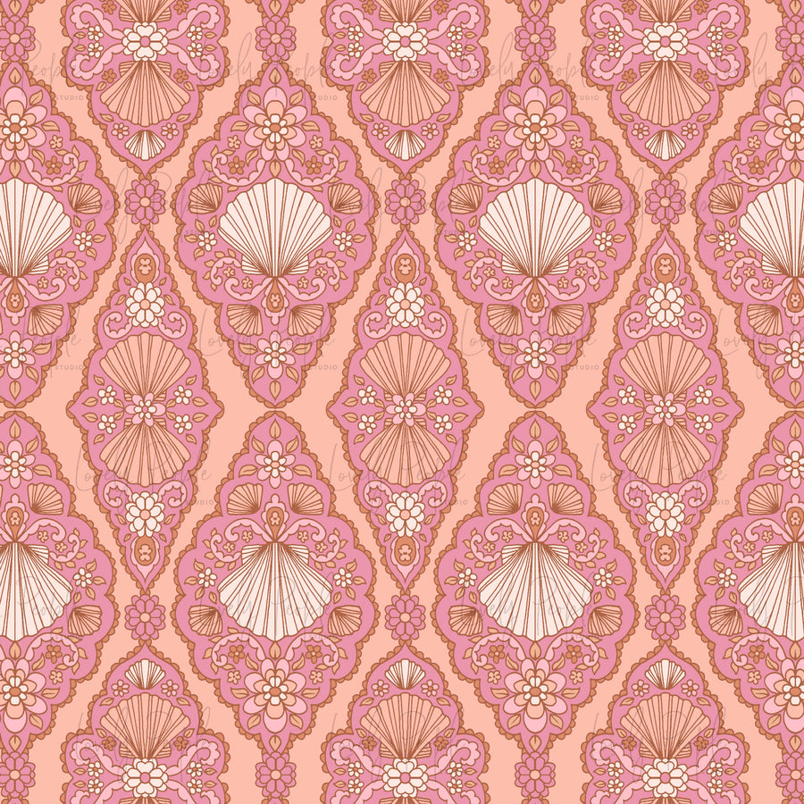 Shell Border Floral- Border Tile Only