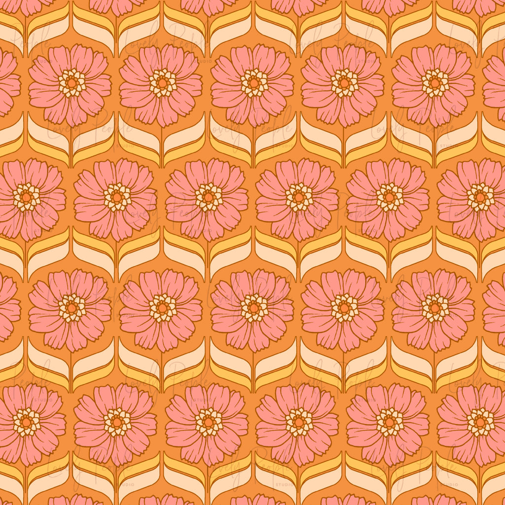 Retro Flower- Border Only