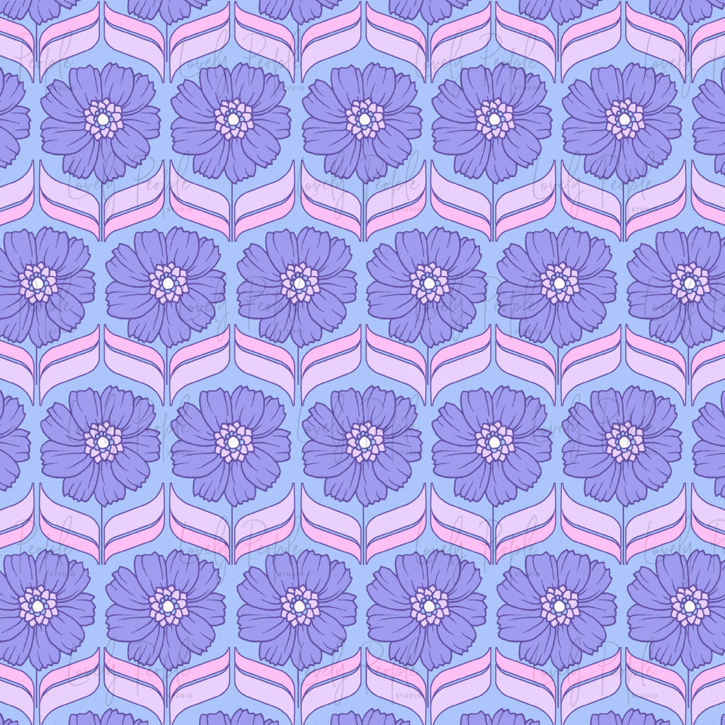 Retro Flower- Border Only