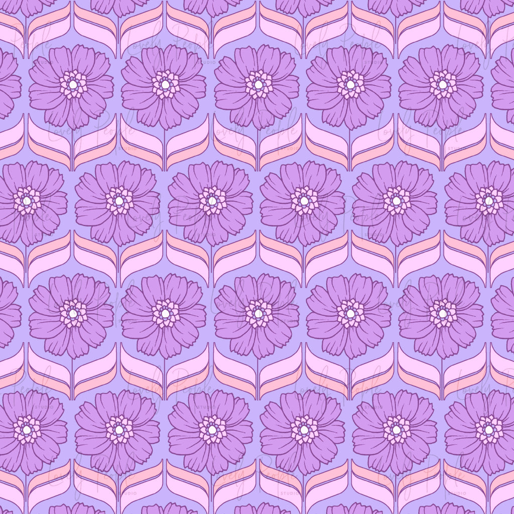 Retro Flower- Border Only